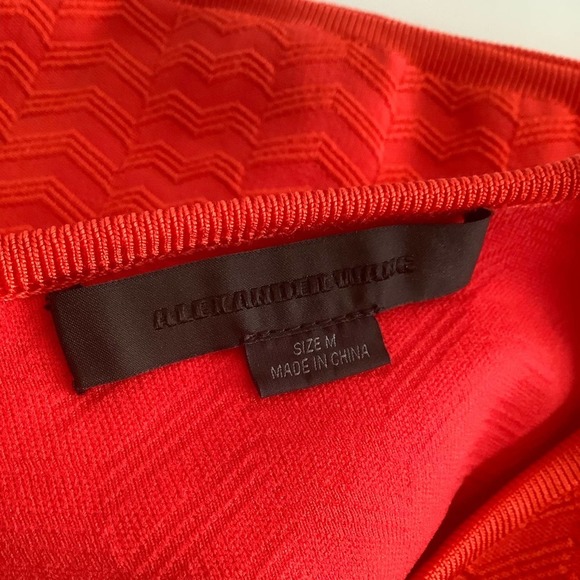 Alexander Wang Chevron Heavy Knit Structured Fitted Long Sleeve Top Medium - Picture 3 of 4